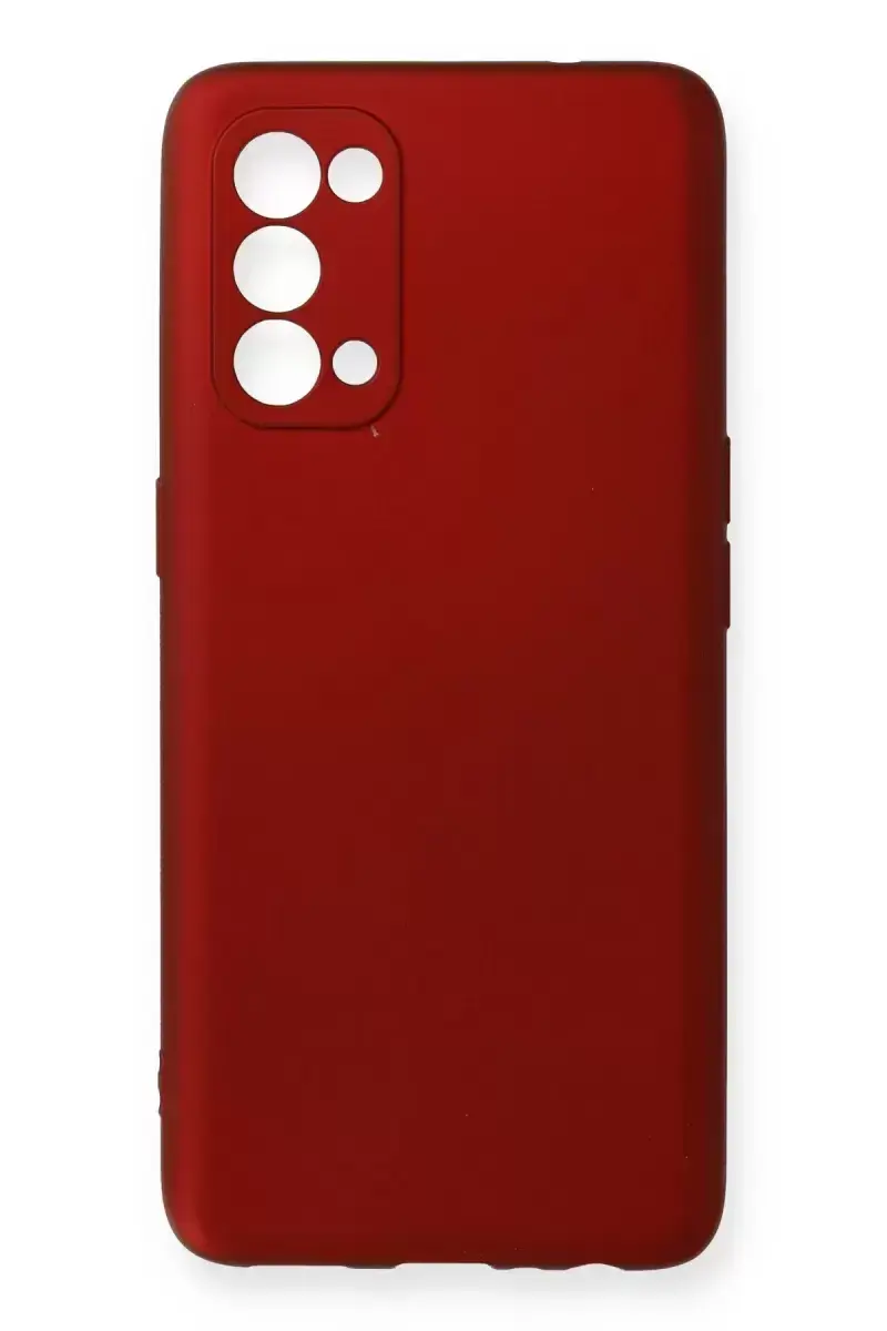 Newface Oppo Reno 5 Kılıf First Silikon - Bordo