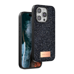 Onegif  İphone 14 Pro Bright Simli Kapak - Siyah