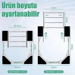 Çamaşır Makinesi Ve Kurutucu İstifleme Seti Askılıklı