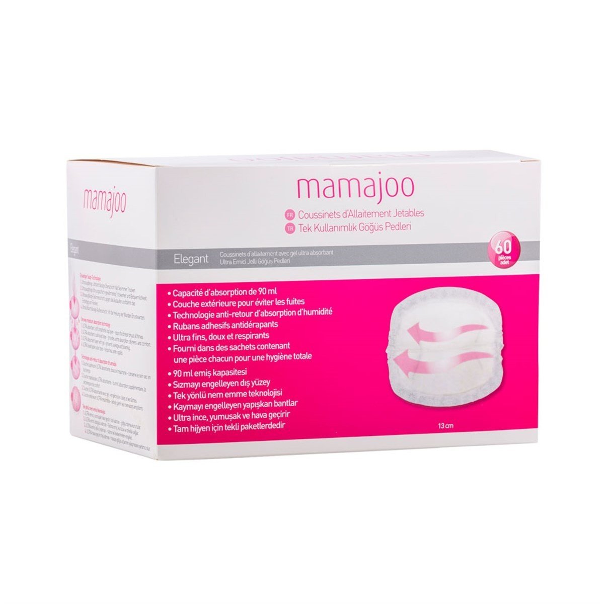 Mamajoo Ultra Emici Göğüs Pedi 13cm / 60 adet