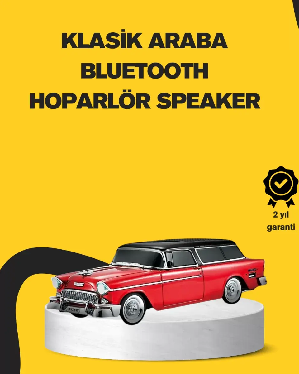 Vintage Tasarımlı Led Işıklı Bluetooth Hoparlör 10w