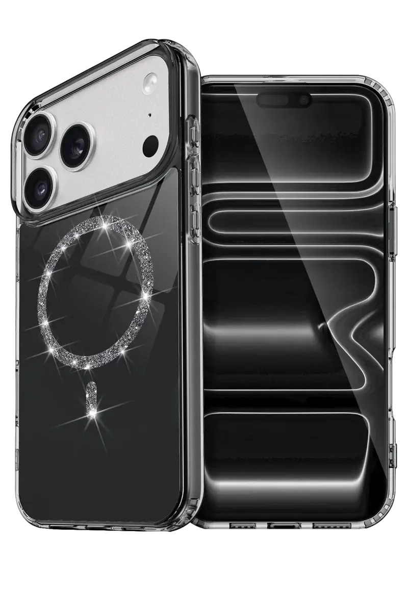 Newface Apple İphone 17 Pro Live Diamond Magsafe Kapak - Siyah
