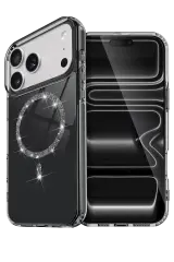 Newface Apple İphone 17 Pro Live Diamond Magsafe Kapak - Siyah