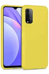 Newface Xiaomi Redmi 9t Kılıf Nano İçi Kadife Silikon - Sarı
