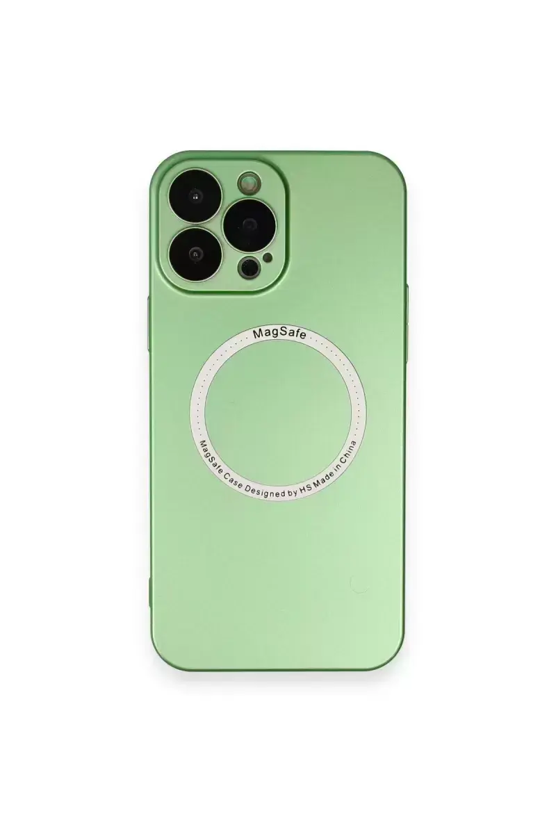 Newface İphone 13 Pro Kılıf Jack Magneticsafe Lens Silikon - Yeşil