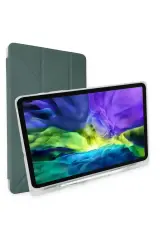 Newface Apple İpad 10.2 (8.nesil) Kılıf Kalemlikli Mars Tablet Kılıfı - Koyu Yeşil