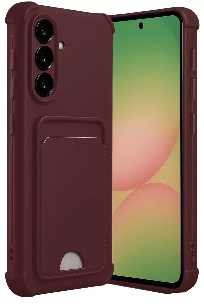 Newface Samsung Galaxy A17 5g Kelvin Kartvizitli Silikon - Bordo