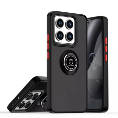 Xiaomi Mi 14t Montreal Yüzüklü Silikon Kapak - Siyah