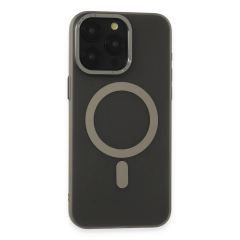 İphone 15 Pro Max Kılıf Lodos Magneticsafe Mat Kapak - Titan Gri