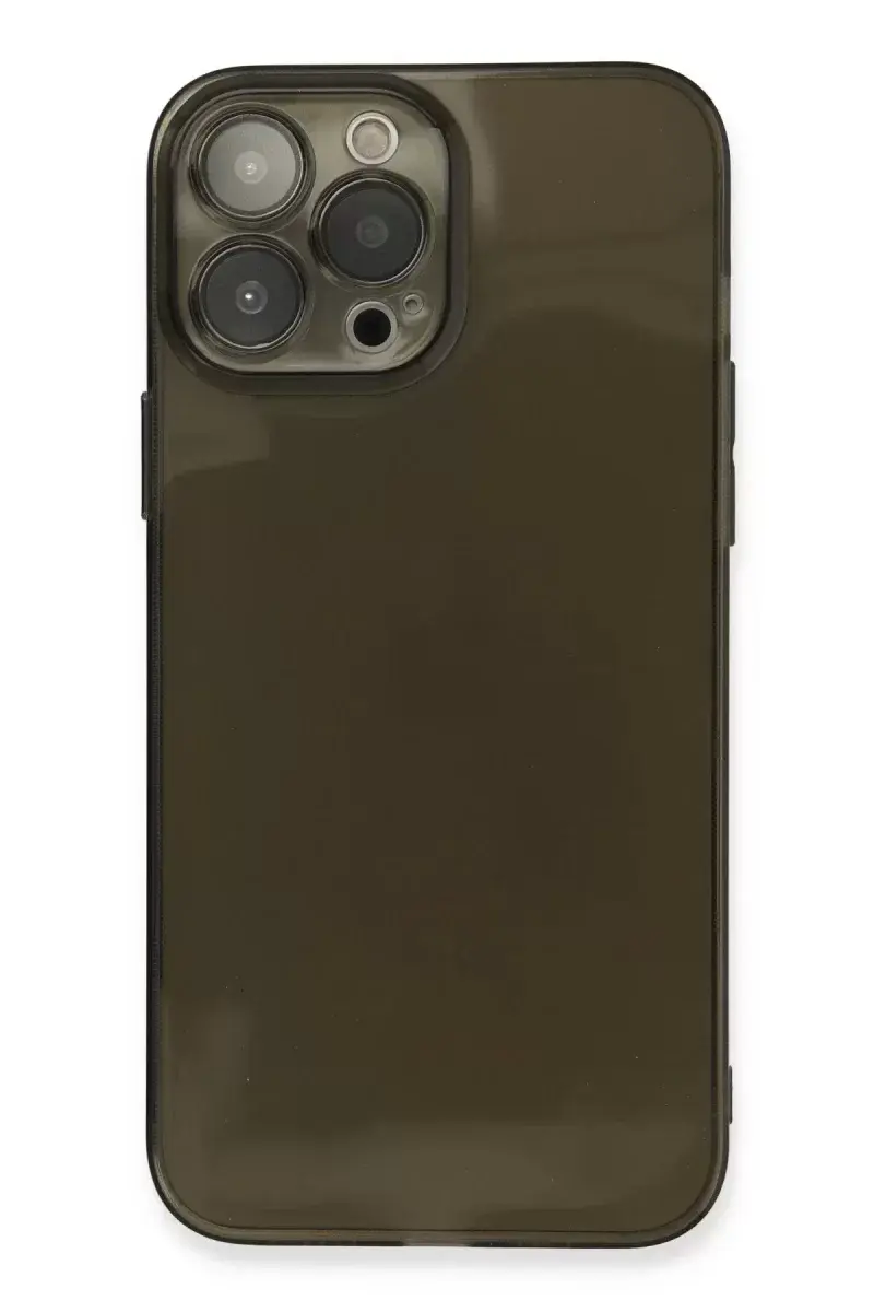 Newface İphone 13 Pro Max Kılıf Fly Lens Silikon - Siyah