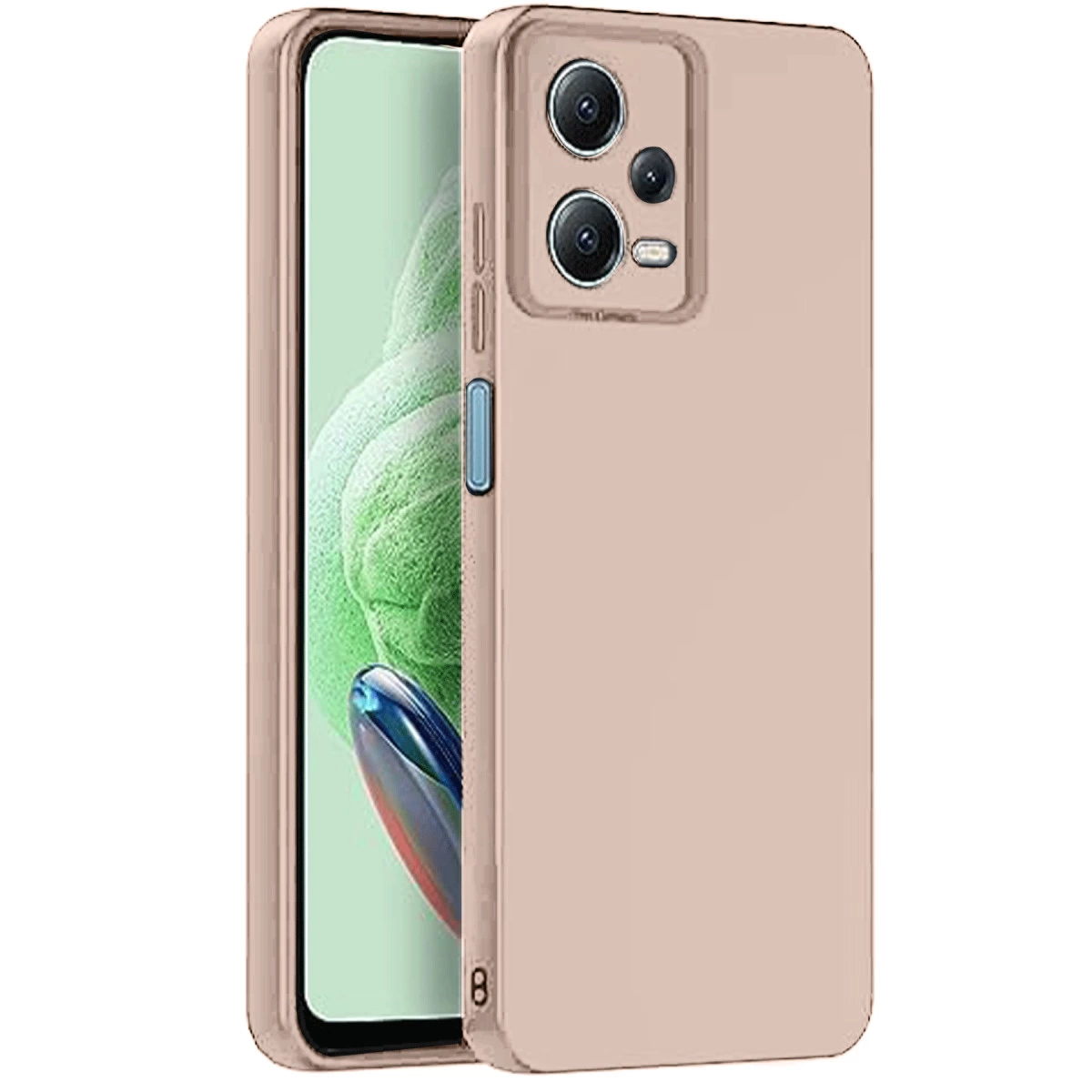 Xiaomi Redmi Note 12 Pro 5g Kılıf Nano İçi Kadife Silikon - Pudra