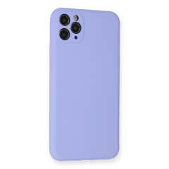 İphone 11 Pro Max Kılıf Nano İçi Kadife Silikon - Lila
