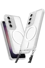 Newface Samsung Galaxy S23 Plus Kılıf Enka Magsafe Silikon Kılıf - Şeffaf