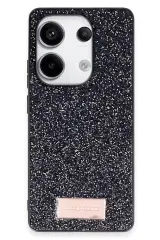 Onegif Xiaomi Redmi Note 13 Pro 4g Bright Simli Kapak - Siyah