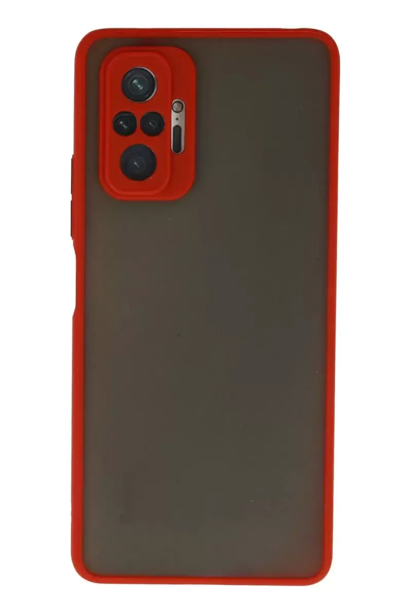 Newface Xiaomi Redmi Note 10 Pro Kılıf Montreal Silikon Kapak - Kırmızı