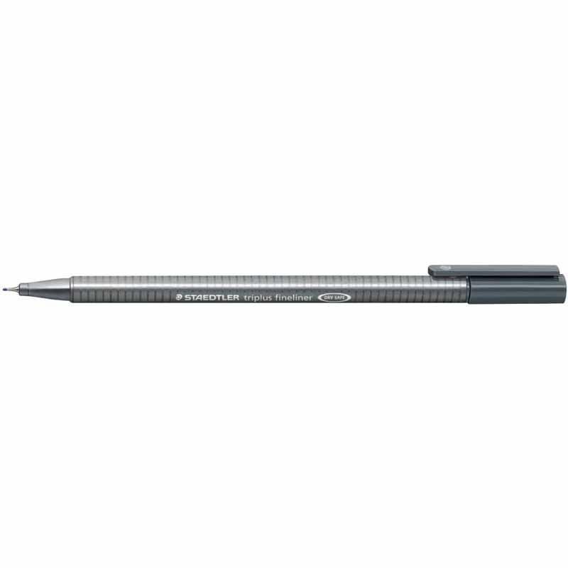 Triplus Üçgen Fineliner Kalem - 0.3 mm - Gri