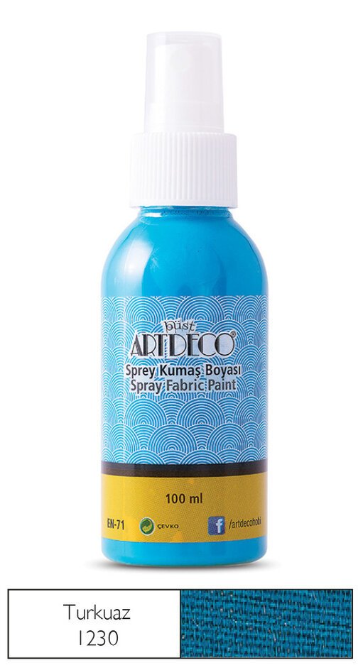 Sprey Kumaş Boyası 100ml N:1230 Turkuaz
