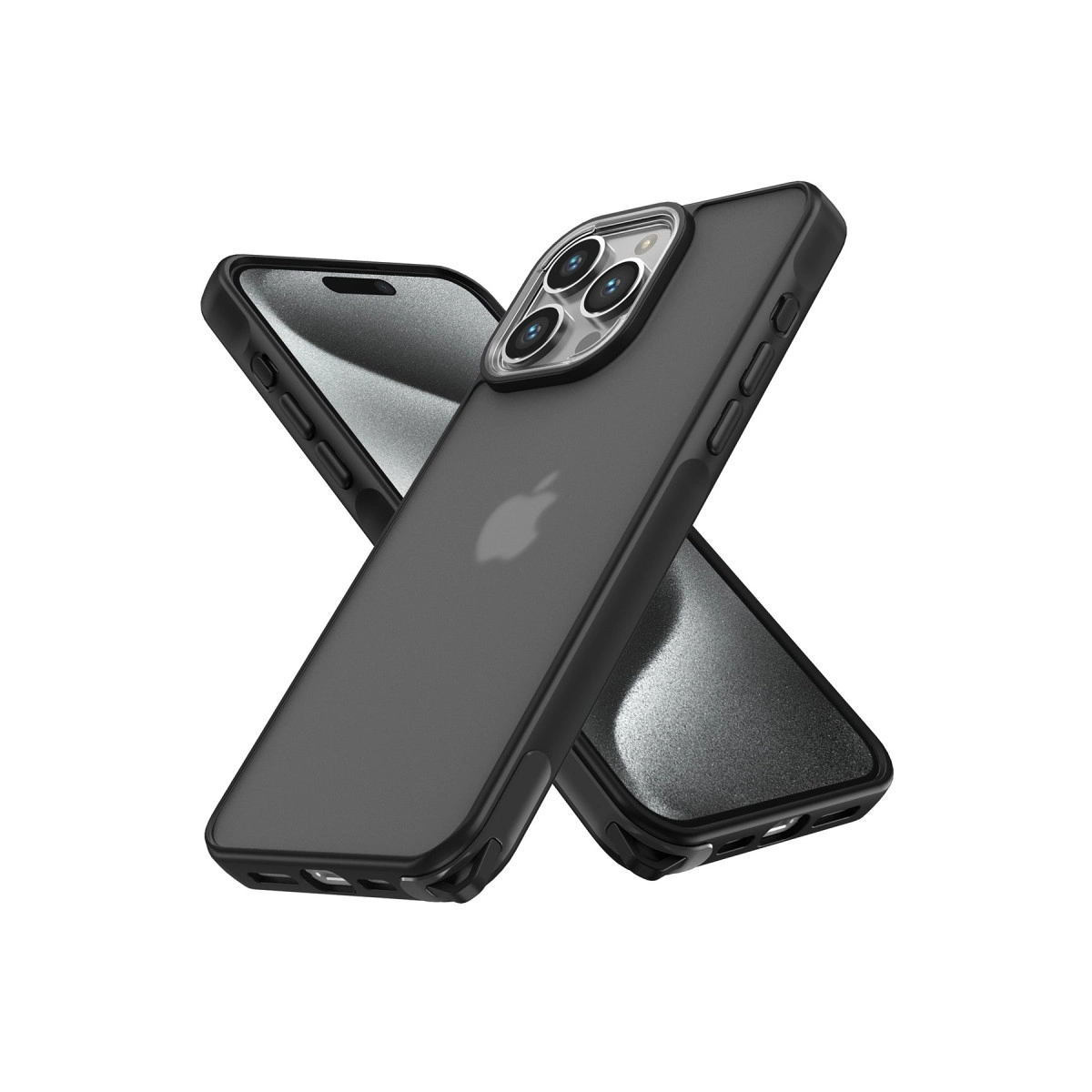 İphone 15 Pro Max Kılıf Elegant Kapak - Siyah