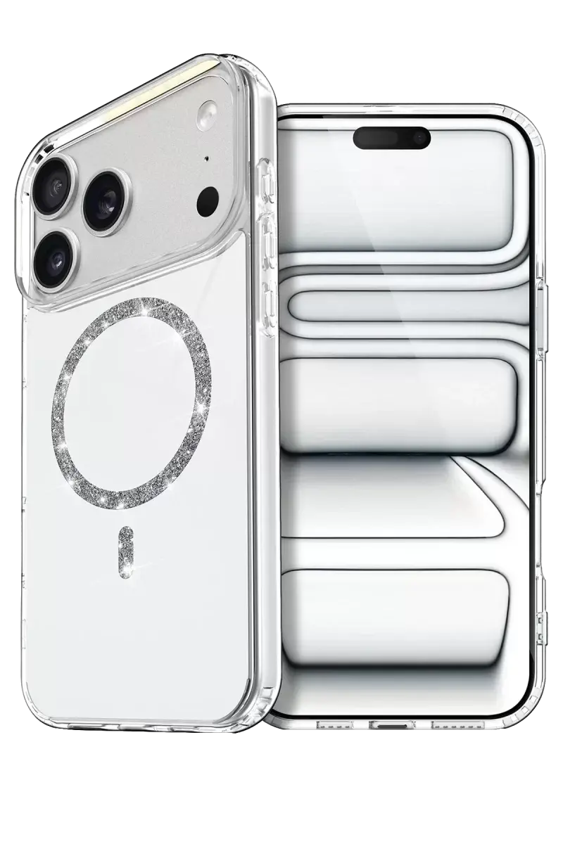 Newface Apple İphone 17 Pro Live Diamond Magsafe Kapak - Şeffaf