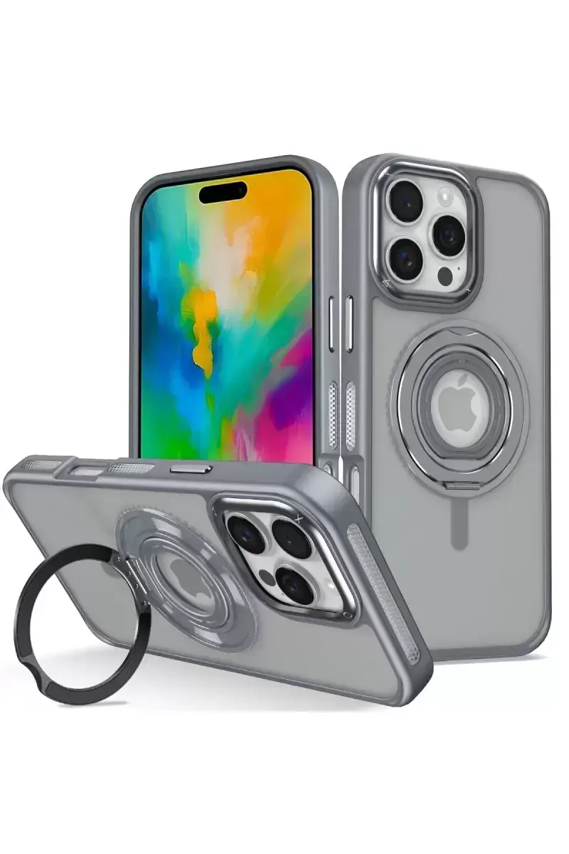 Joko İphone 16 Pro Banza Magsafe Standlı Kapak - Titan Gri