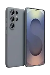 Newface Samsung Galaxy S26 Ultra Nano İçi Kadife Silikon - Gri