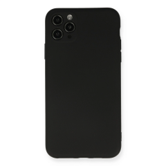 İphone 11 Pro Max Kılıf Nano İçi Kadife Silikon - Siyah