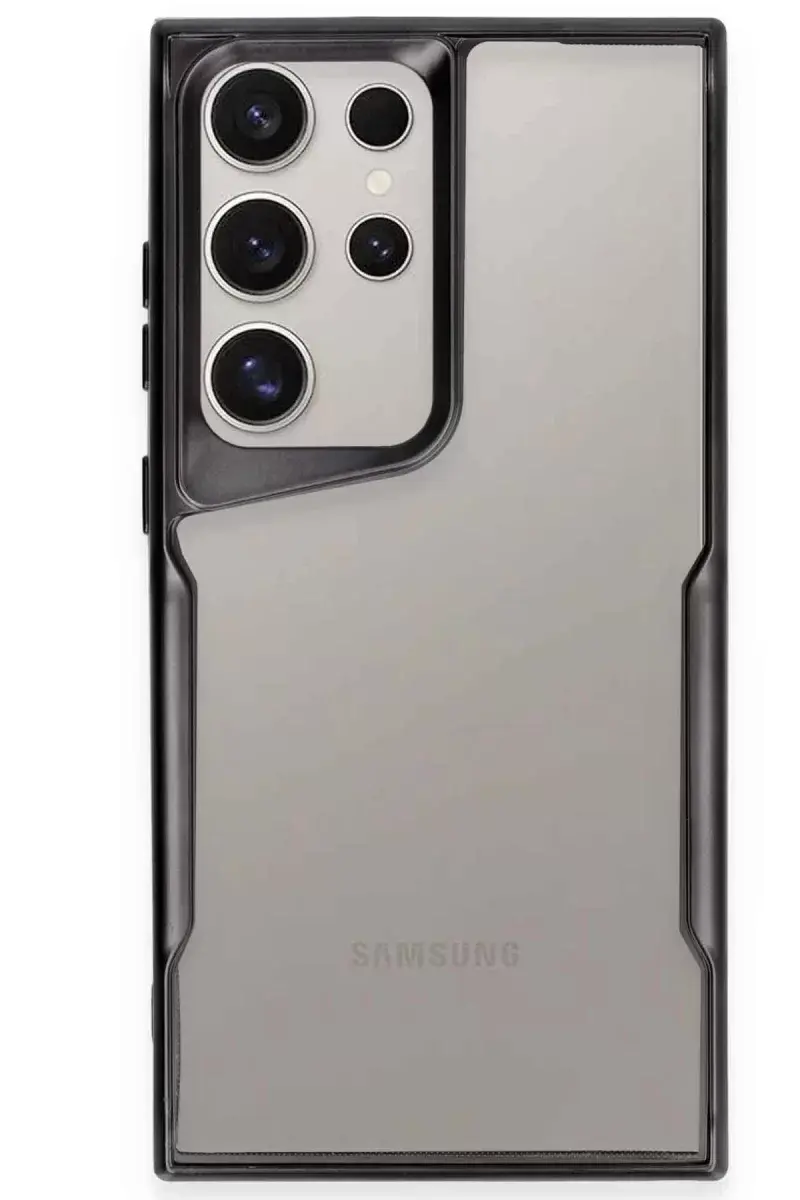 Newface Samsung Galaxy S25 Ultra Kılıf Boyi Silikon Kapak - Siyah