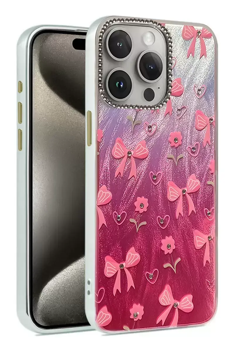 Newface İphone 14 Pro Kılıf Blade Aynalı Desenli Kapak - Desen 3