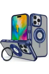 Joko Apple İphone 16 Pro Banza Magsafe Standlı Kapak - Lacivert