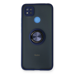 Xiaomi Redmi 9c Kılıf Montreal Yüzüklü Silikon Kapak - Lacivert