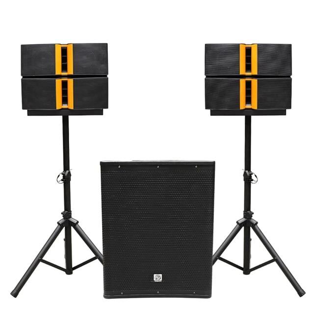 Shile Przz12au 1200w Rms Aktif Ses Sistemi 18'' Subwoofer 120oz 4 Satellite Kule Seti Dsp Kontrollü Bluetooth/tws/mp3 Full Paket