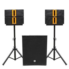 Shile Przz12au 1200w Rms Aktif Ses Sistemi 18'' Subwoofer 120oz 4 Satellite Kule Seti Dsp Kontrollü Bluetooth/tws/mp3 Full Paket