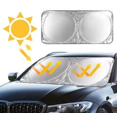 Oto Katlanabilir Metalize Branda Ön Arka Cam Güneşliği UV Koruma Isı Geçirmez 150x70 cm