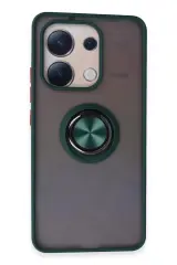 Newface Xiaomi Redmi Note 13 4g Kılıf Montreal Yüzüklü Silikon Kapak - Yeşil