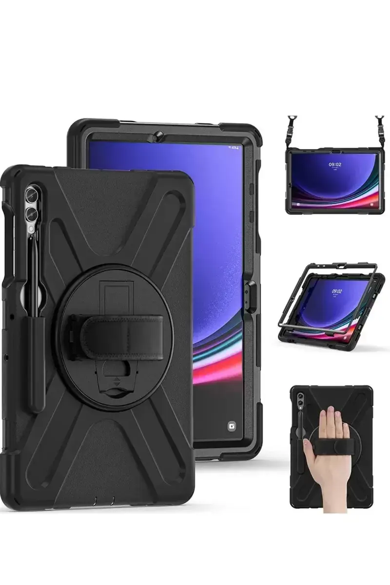 Newface Samsung Galaxy X610 Tab S9 Fe Plus 12.4 Kılıf Amazing Tablet Kapak - Siyah