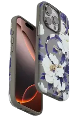 Onegif Apple İphone 15 Pro Max Flower Series Magsafe Kapak - Gri