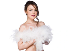 2 Metre Boa Tüy Otriş - Beyaz