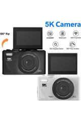 5k 75mp Hd Dijital Kamera 18x Dijital Zoom, Flaşlı,3.0 İnç Ekranlı Fotoğraf Makinesi
