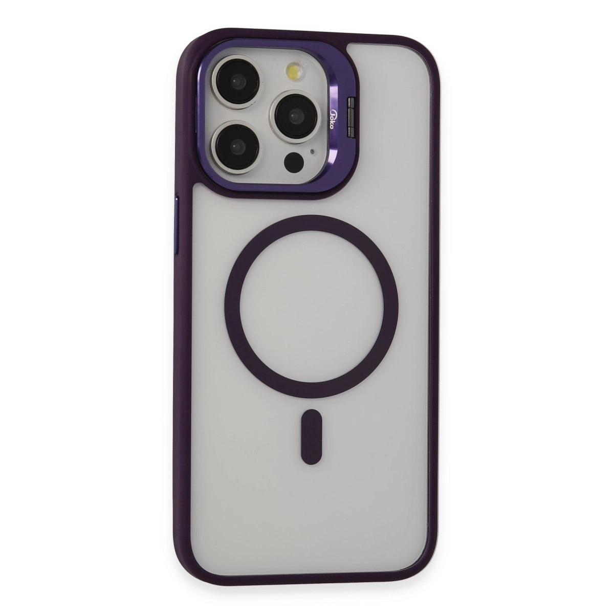 Joko  İphone 14 Pro Kılıf Roblox Lens Magsafe Standlı Kapak - Derin Mor