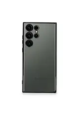 Newface Samsung Galaxy S23 Ultra Kılıf Razer Lensli Silikon - Siyah