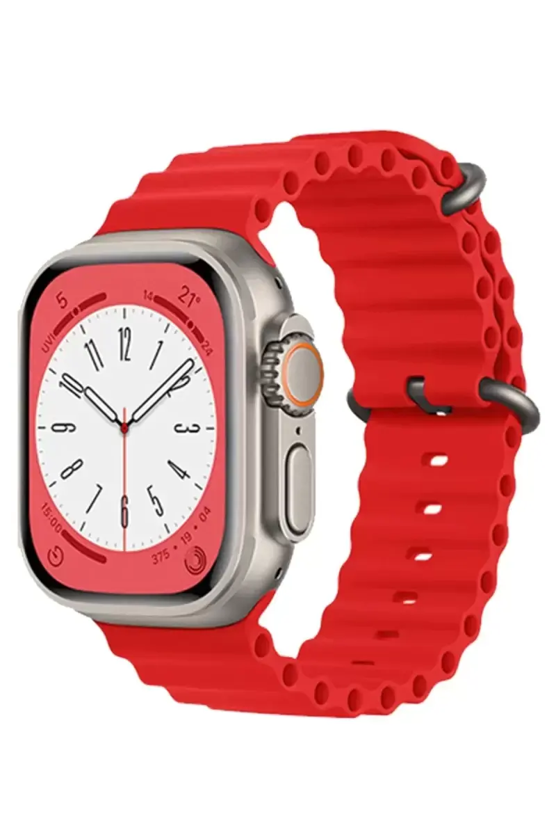 Newface Apple Watch 38mm Ocean Kordon - Kırmızı