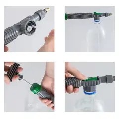 Sunup Sn-24910 Ayarlanabilir Basınçlı Su Köpük Püskürtme Başlığı (tüm Pet Şişelere Uyumlu)