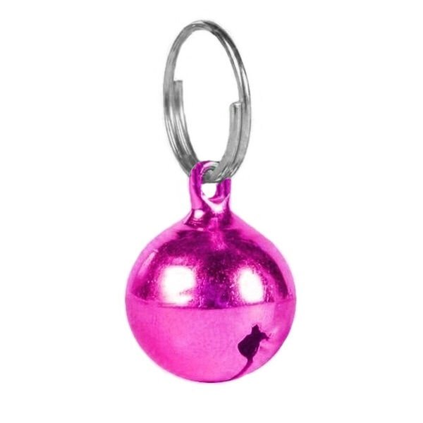 Doggie Kedi Köpek Tasma Çanı Koyu Pembe 1,4*1,4 cm