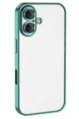 Newface İphone 16 Kılıf Razer Lensli Silikon - Turkuaz