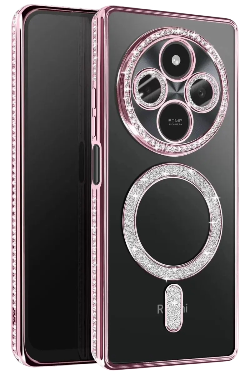 Newface Xiaomi Redmi 14c Joke Simli Magneticsafe Kılıf - Pembe