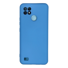 Realme C21 Kılıf Nano İçi Kadife Silikon - Mavi