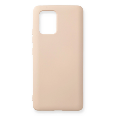 Samsung Galaxy A91 / S10 Lite Kılıf Nano İçi Kadife Silikon - Pudra