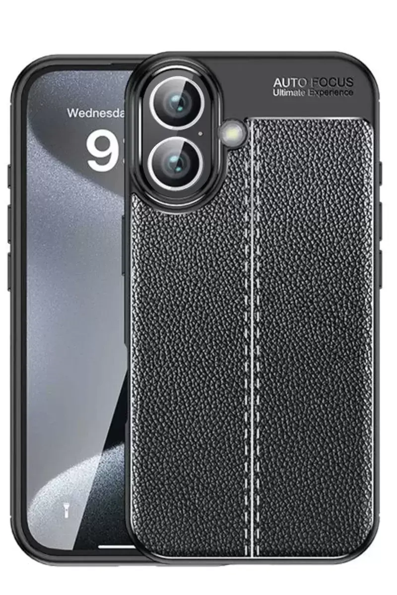 Newface İphone 16 Kılıf Auto Focus Kapak - Siyah