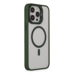 Joko  İphone 15 Pro Max Kılıf Roblox Lens Magsafe Standlı Kapak - Koyu Yeşil