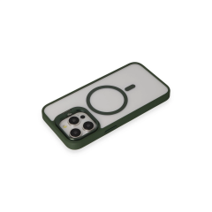 Joko  İphone 15 Pro Max Kılıf Roblox Lens Magsafe Standlı Kapak - Koyu Yeşil
